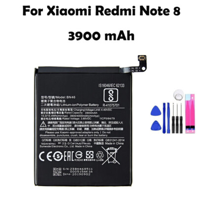 Batteria BN46 Per Xiaomi Redmi Note 8 - 3900mAh, Con Attrezzi Per Sostituzione