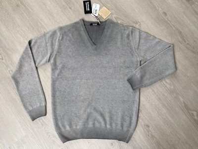 Bomboogie Pullover Gr M Grau Neu Wollmischung Warm V-Ausschnitt