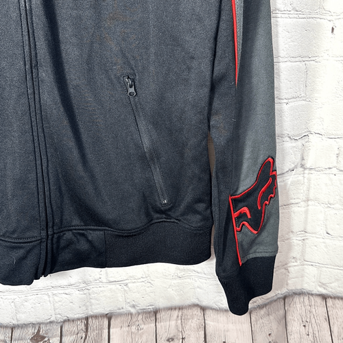 Fox Racing HERREN Reißverschluss schwarz grau Jacke Shacket Gr. M Medium - Bild 3 von 9