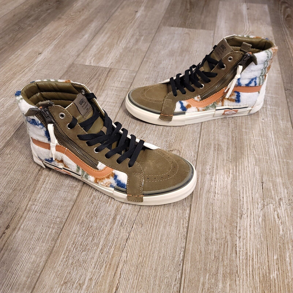 Vans Sk8-Hi Reissue Ca Mixed Textile Zip Skate Shoes VN0A3WM12UZ