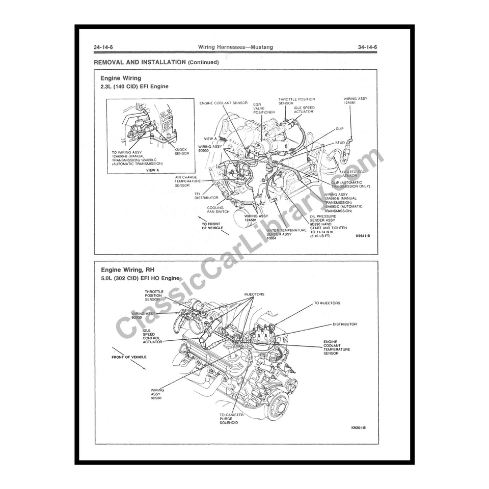 1989 Ford Mustang Shop Service Repair Manual CD Engine Drivetrain Electrical OEM - Image 2 of 4