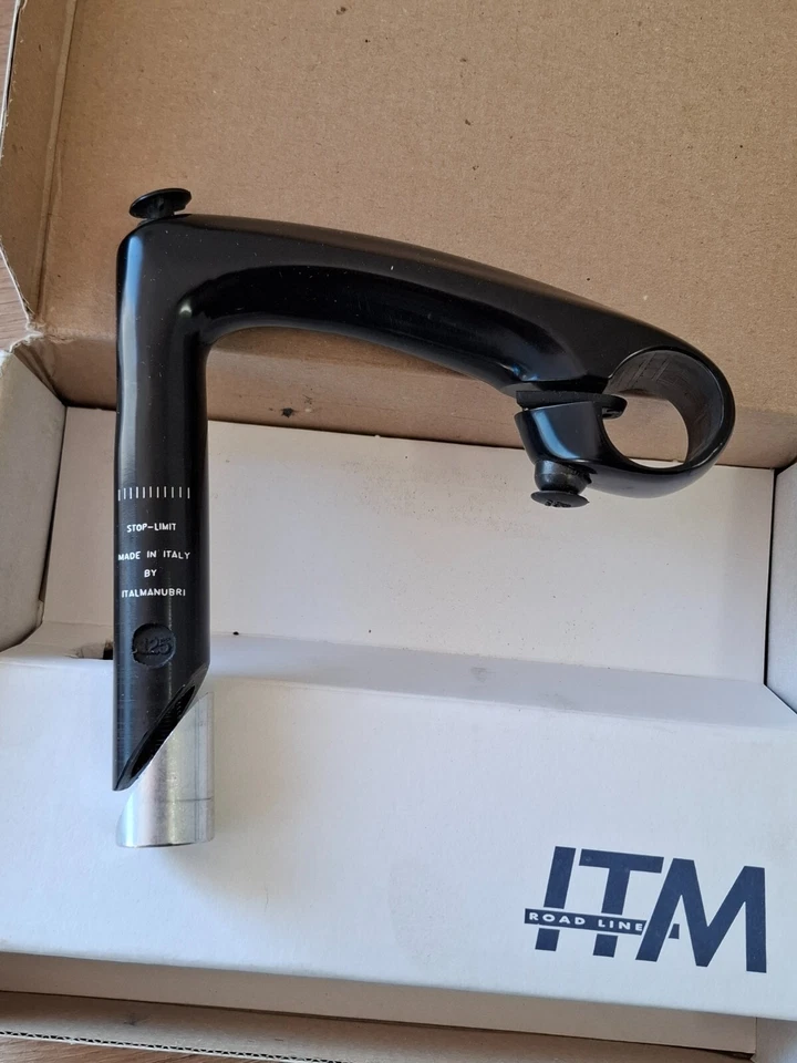 Piezas de bicicleta retro nuevas en caja nos itm 700 réplica vástago carretera 22,2 mm 125 mm acabado Ti Foto 3 de 4