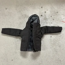 SU-CH-PFJKT-FEM: 1/12 Black Hoodie Puffer Jacket for 6" female action figure