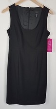 Alfani Women's Sz. 8 Black Curvy Fit Sleeveless Sheath Pencil Dress NWT