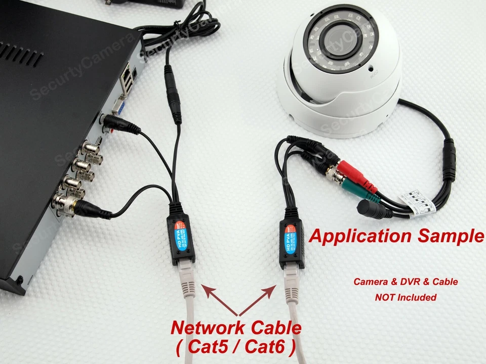 8MP Cat5 Cat6 to BNC Video Power Audio CCTV Video Balun Passive Data Transmitter - Image 4 of 4