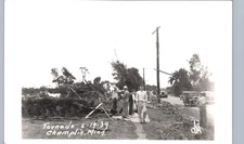 TORNADO DESTRUCTION 1939 champlin mn real photo postcard rppc minnesota history