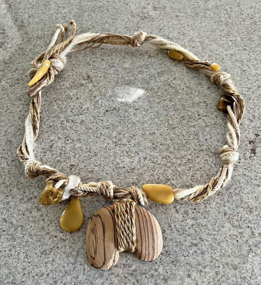 Винтажный узловатый и плетеный украшенный веревочный регулируемый ремень - Изображение 2 из 4