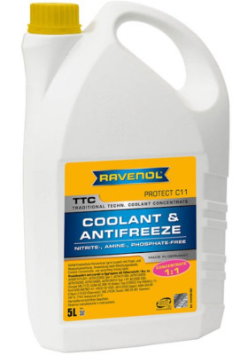 RAVENOL TTC PROTECT C11 Kühlerfrostschutz Konzentrat 5 Liter Kühlerschutz gelb