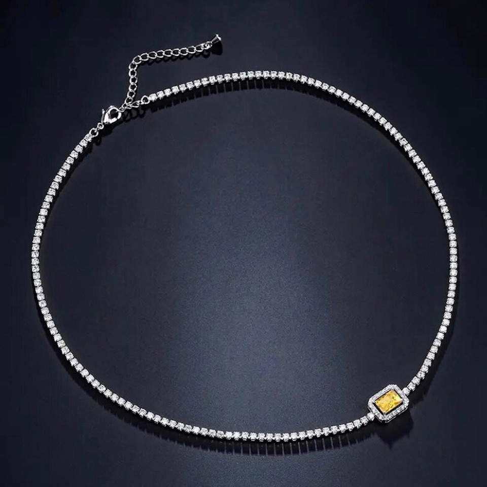 Sorrelli Sadie Tennis Necklace - Bright Gold Crystal main image 1