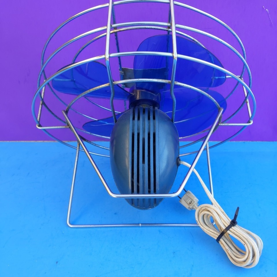 Westinghouse Vintage Electric FLIPPER FAN All Original Runs Blue AL101