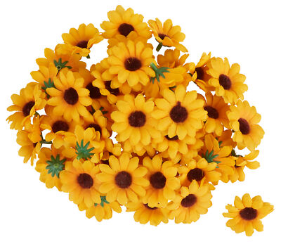 VBS Mini Sonnenblumen 50 Stück 4cm Kunstblüte Blume floristische Dekoration