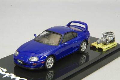 1/64 Hobby Japan Toyota SUPRA RZ JZA80 with Engine Display Blue