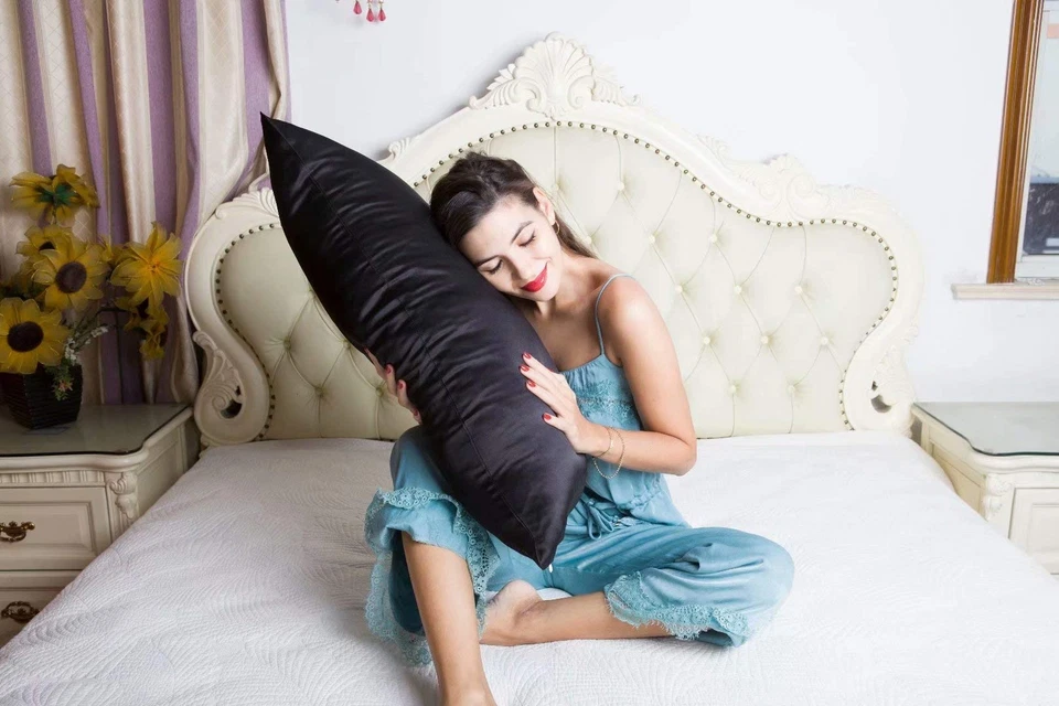 Fronha de seda BlueHills 100% pura amoreira natural macia ambos os lados 1 pacote com 6... - Imagem 4 de 4