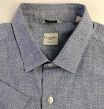 Culturata Roma Mini Paisley Print S/S Tailor Fit Shirt Italy Sz Large 16.5 / 42