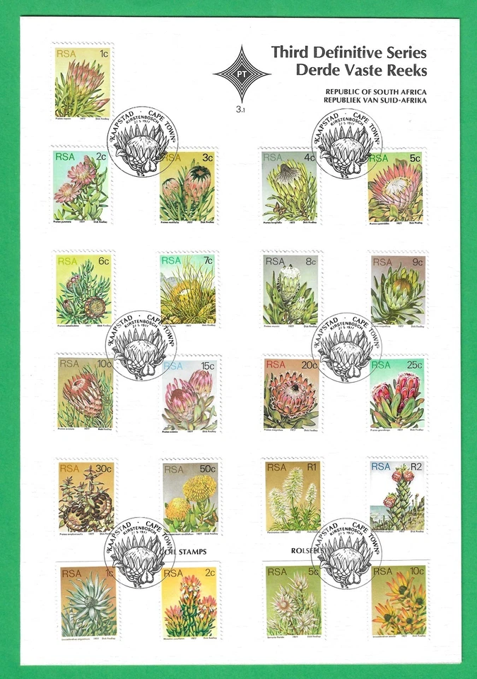 SUDAFRICA - 3a SERIE DEFINITIVA EN FOLLETO - 27 DE MAYO 1977 Foto 2 de 3