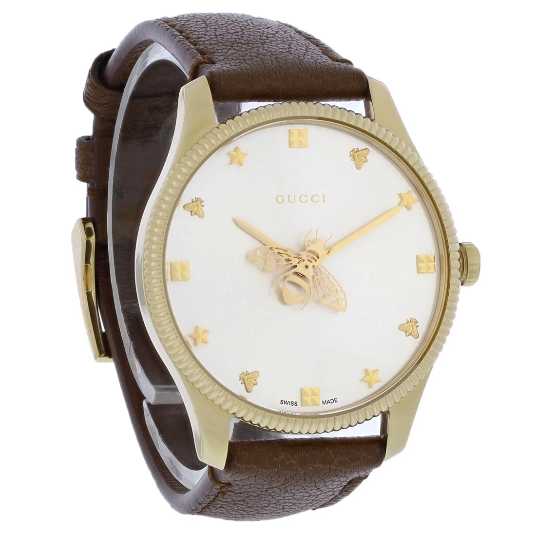 Montre à quartz suisse Gucci série G Timeless unisexe ton or YA1264199