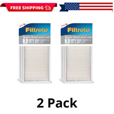 2 Pack Filtrete 14x30x1 Air Filter, MPR 300 MERV 5, Dust Reduction, 3 Filter