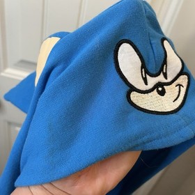 Sonic The Hedgehog Boys Full Zip Hooded Jacket Blue Size L Costume Halloween