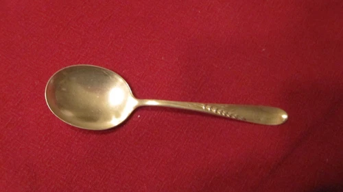 REED & BARTON STERLING SILVER WHEAT CREAM SOUP SPOON NO MONOGRAM