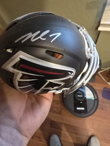 Michael Vick Atlanta Falcons Autographed Mini Helmet JSA COA