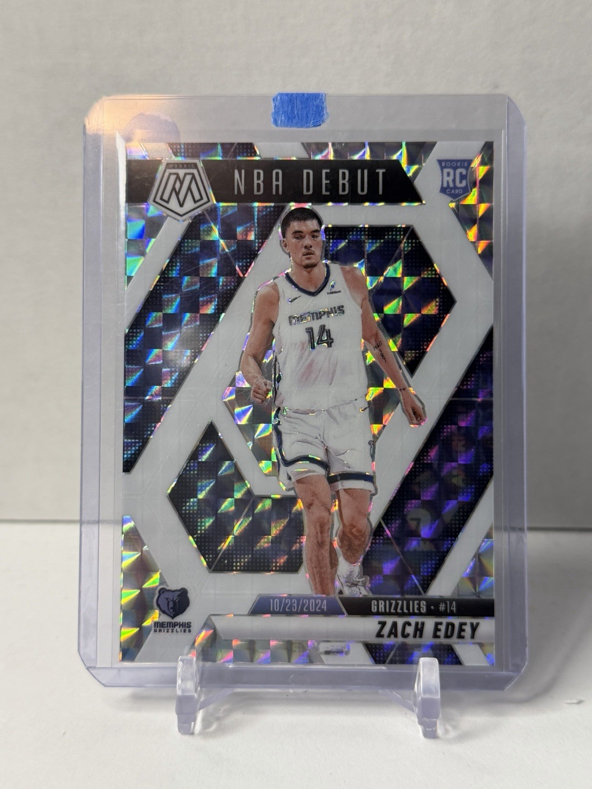 2024-25 Panini Mosaic #251 Zach Edey Choice White Mosaic #/35 Rookie RC