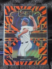 2024 Panini Select - Concourse Abner Uribe #49 Orange Tiger Prizm (RC)