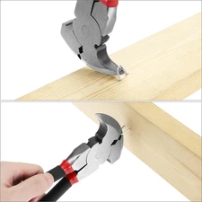 10" Fencing Pliers with Steel Wire Fencing Staples, 200 Pcs Galvanized U-Shap...