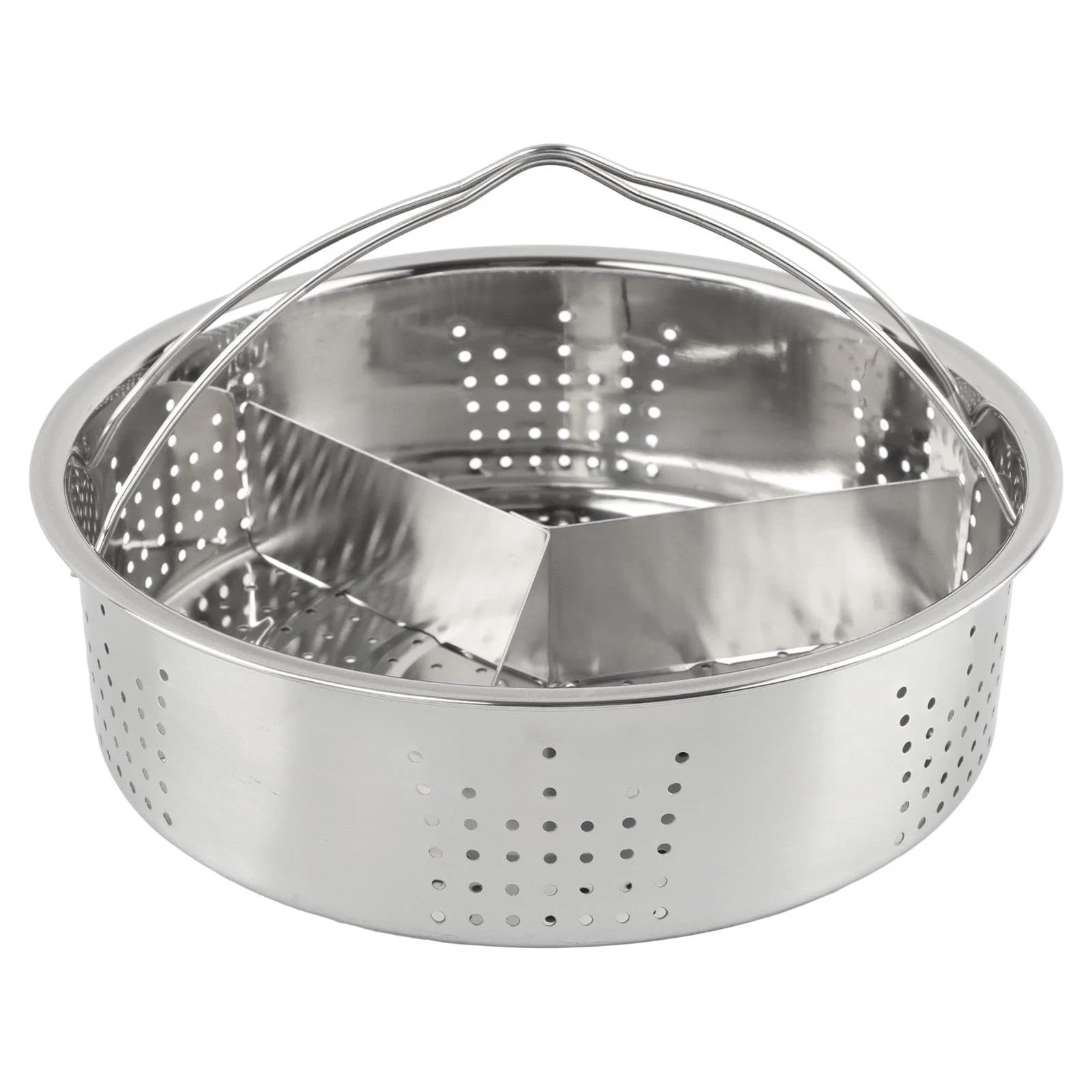 Stainless Steel Vegetable Steamer Basket, Insert Steaming Rack with Handle, M...
