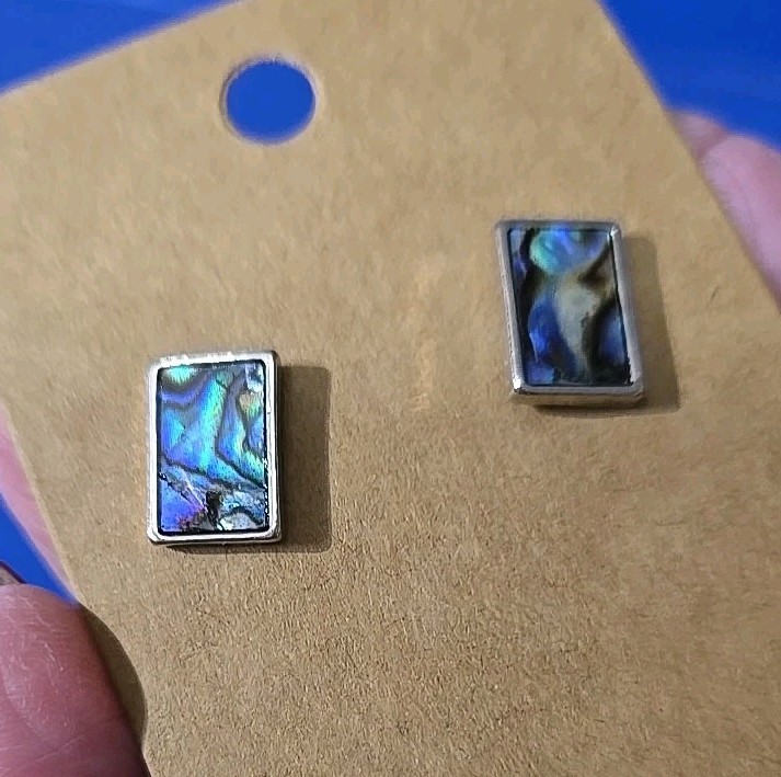 2 Pair Abalone Shell Gemstone handmade jewelry St… - image 4