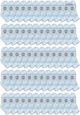 72PK Wholesale Bulk Kids Mid Ankle Socks, Cotton Athletic Ankle Socks 4-6 White