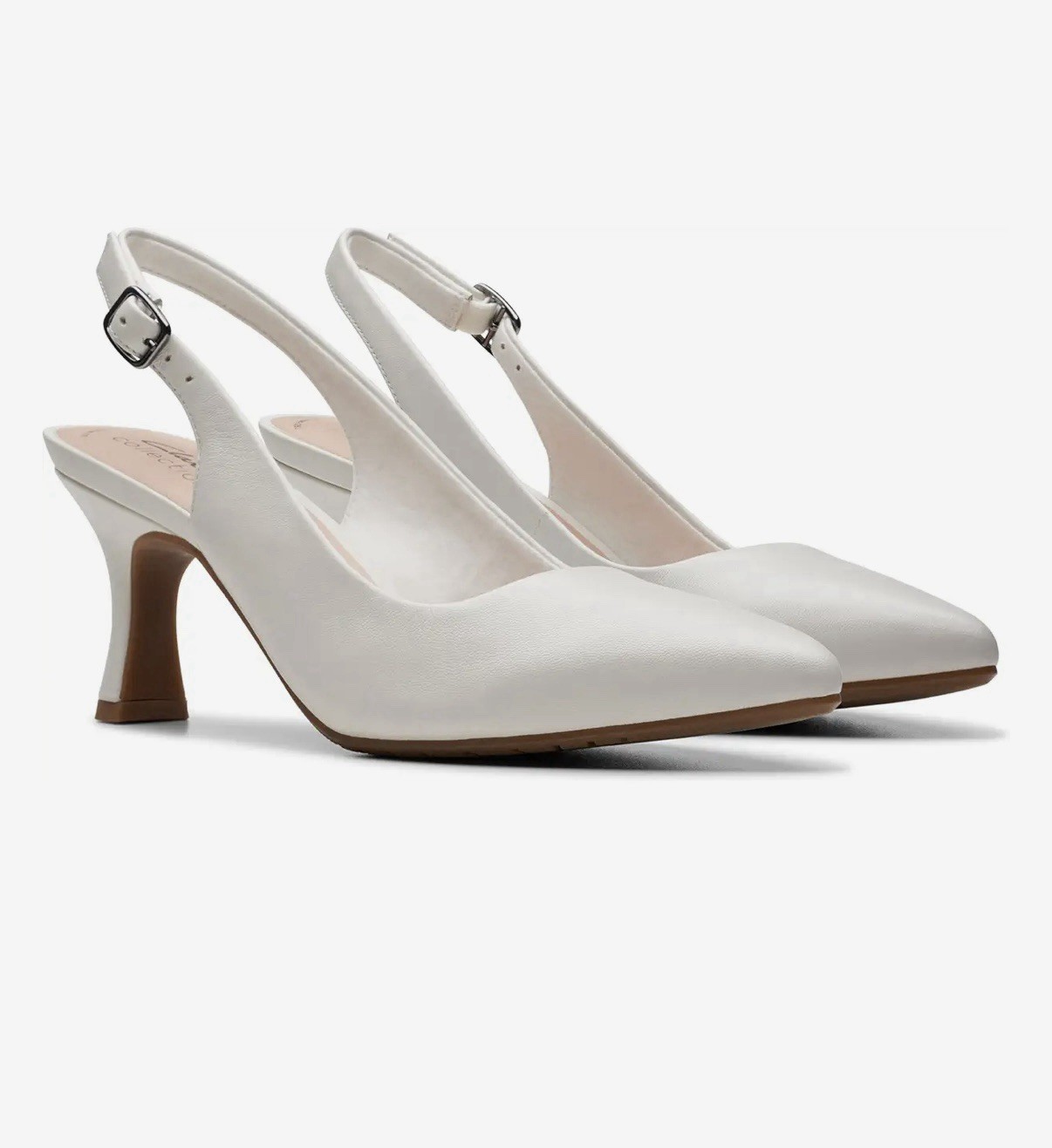 Clarks Kataleyna Step Slingback White Leather Hee… - image 8