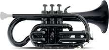 MardiBrass ABS Kunststoff Bb Kornett Cornet Plastik Gigbag Perinet schwarz