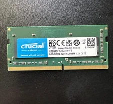 Crucial 8GB DDR4-3200 SODIMM Laptop Memory