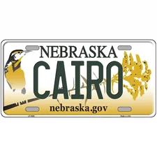Cairo Nebraska Metal Sign
