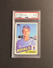 1985 Topps Star Bret Saberhagen Graded Rookie Baseball Card #23 (RC). rookie card picture
