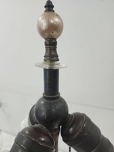 Handel Arts Crafts Mission Antique Glass Leaded Lamp Base Bradley Hubbard Era - Picture 6 of 13
