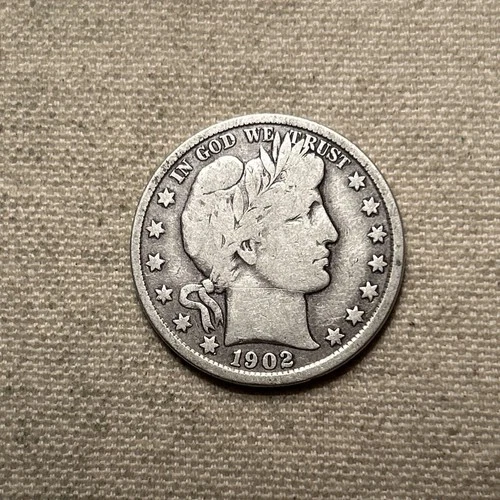 1902 Barber Half Dollar Fine F Coin ZM