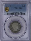 1896-S Barber Quarter 25c PCGS G04 G4