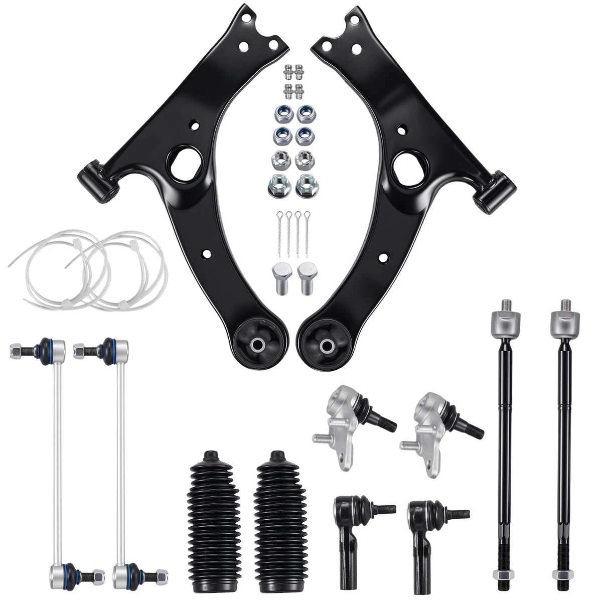 KaolaParts 12pcs Front Lower Control Arm, Sway Bar Link, Lower Ball Joint, Inner Outer Tie Rod End Compatible with 2003 2004 2005 2006 2007 2008 Toyota Corolla, Control Arms - Canada KaolaParts 12pcs Front Lower Control Arm, Sway Bar Link, Lower Ball Joint, Inner Outer Tie Rod End Compatible with 2003 2004 2005 2006 2007 2008 Toyota Corolla, Control Arms - Canada