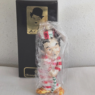 1999 Christopher Radko Candy Cane Charlie Chaplin Christmas Ornament Poland New