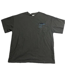 LOEWE Anagram Pocket T Shirt Anagram Logo Embroidery T Shirt Black Mens Medium