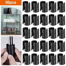 50x Wire Shelf Clips Lock Split Sleeves 1" Post Shelving Rack Replacement Parts
