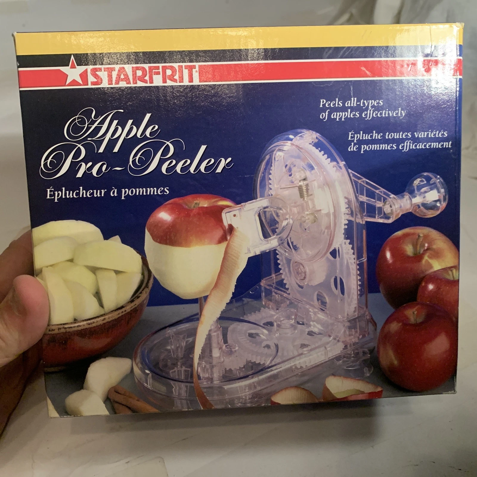 Niob In Plastic Starfrit Apple Pro-Peeler With Spike Holder 3 Blades