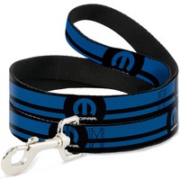 "Dog Leash Mopar Logo/Stripe Black/Blue Narrow 0.5\" (Us Import)"