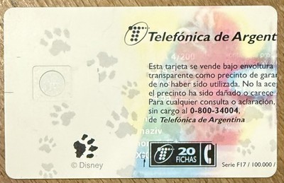 ARGENTINIEN OFFSET R ° KARTE OHNE CHIP CARTE TELECARTE DUMMY PHONECARD CARD
