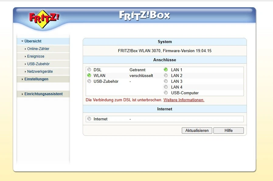 Fritzbox 3070 von AVM als Repeater / WLAN-Router - Bild 3 von 4