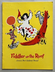 Fiddler On The Roof 1965 Musical Theatre Program Herschel Bernardi Maria Karnilo