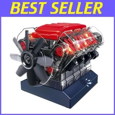 Miniature V8 Engine Kit for Adults & Kids - Realistic Build