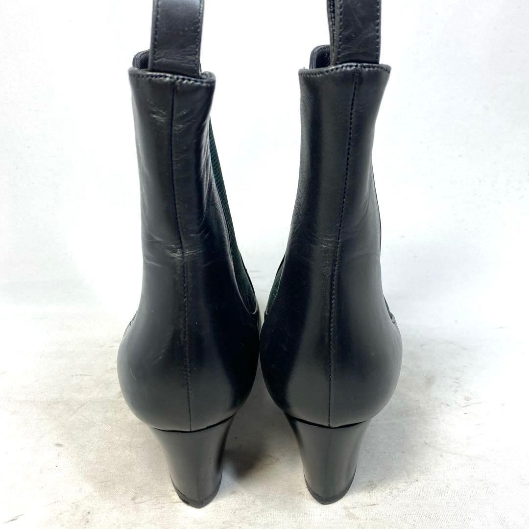 Gucci Side Gore Boots Black X Green Leather Size 34 US About4 For Women thumbnail 18