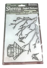 Sheena Perfect Partners Embossing Folder-Birds & Birdfeeder 5in x 7in